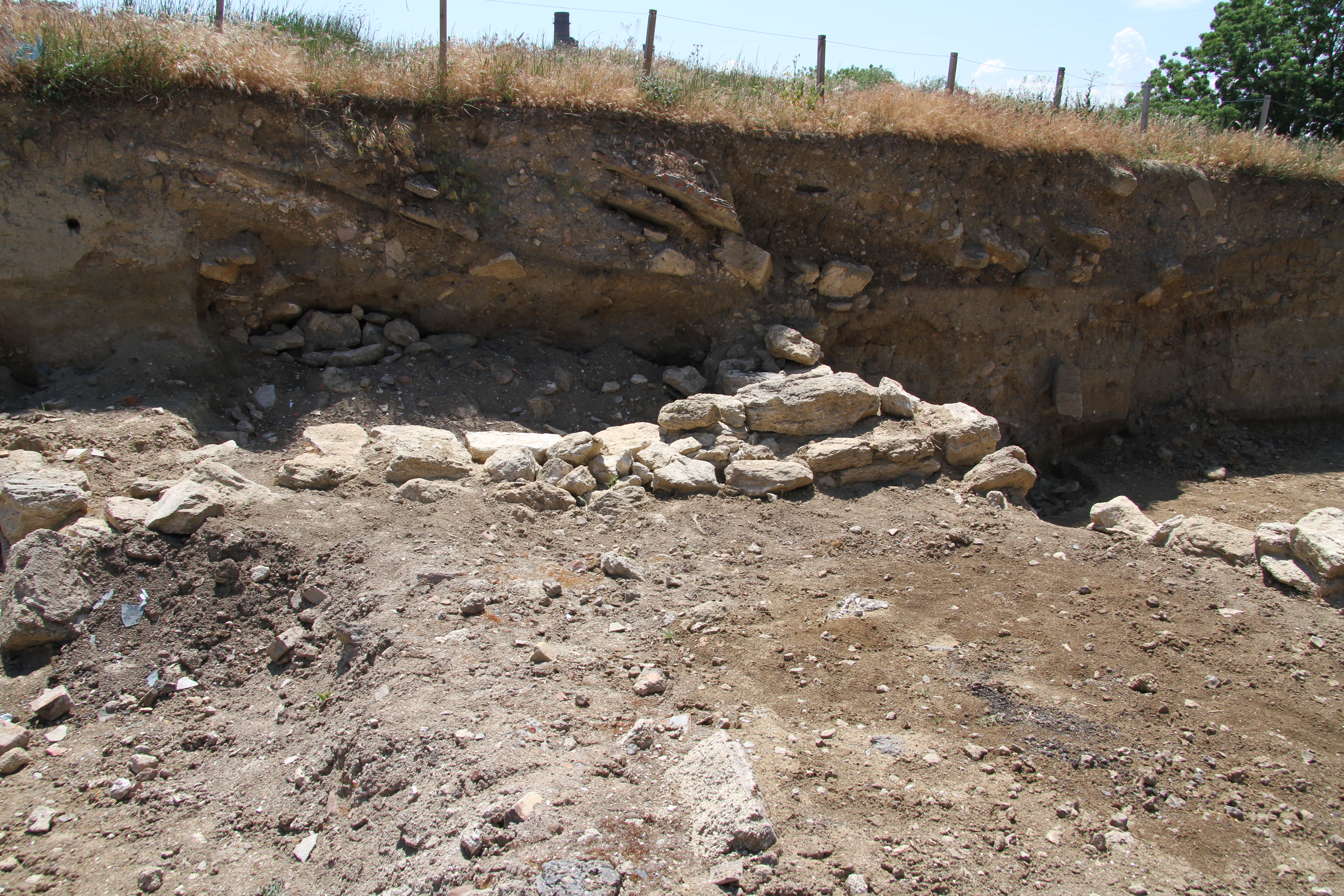 Seriously damaged part of the southern bank