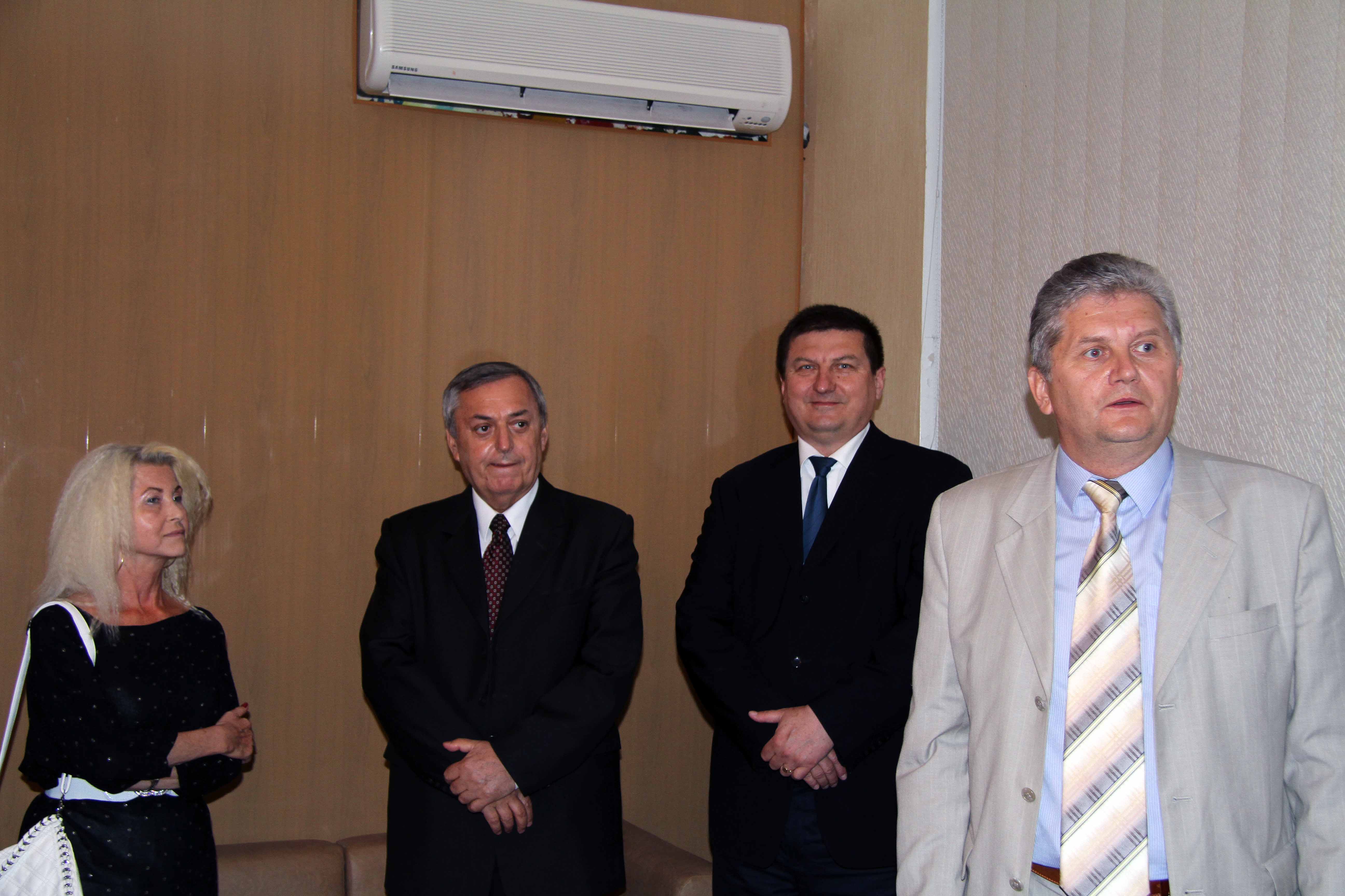 Wiesław Mazur z małżonką, Alfred Twardecki, Wiktor Zińko - otwarcie konferencji