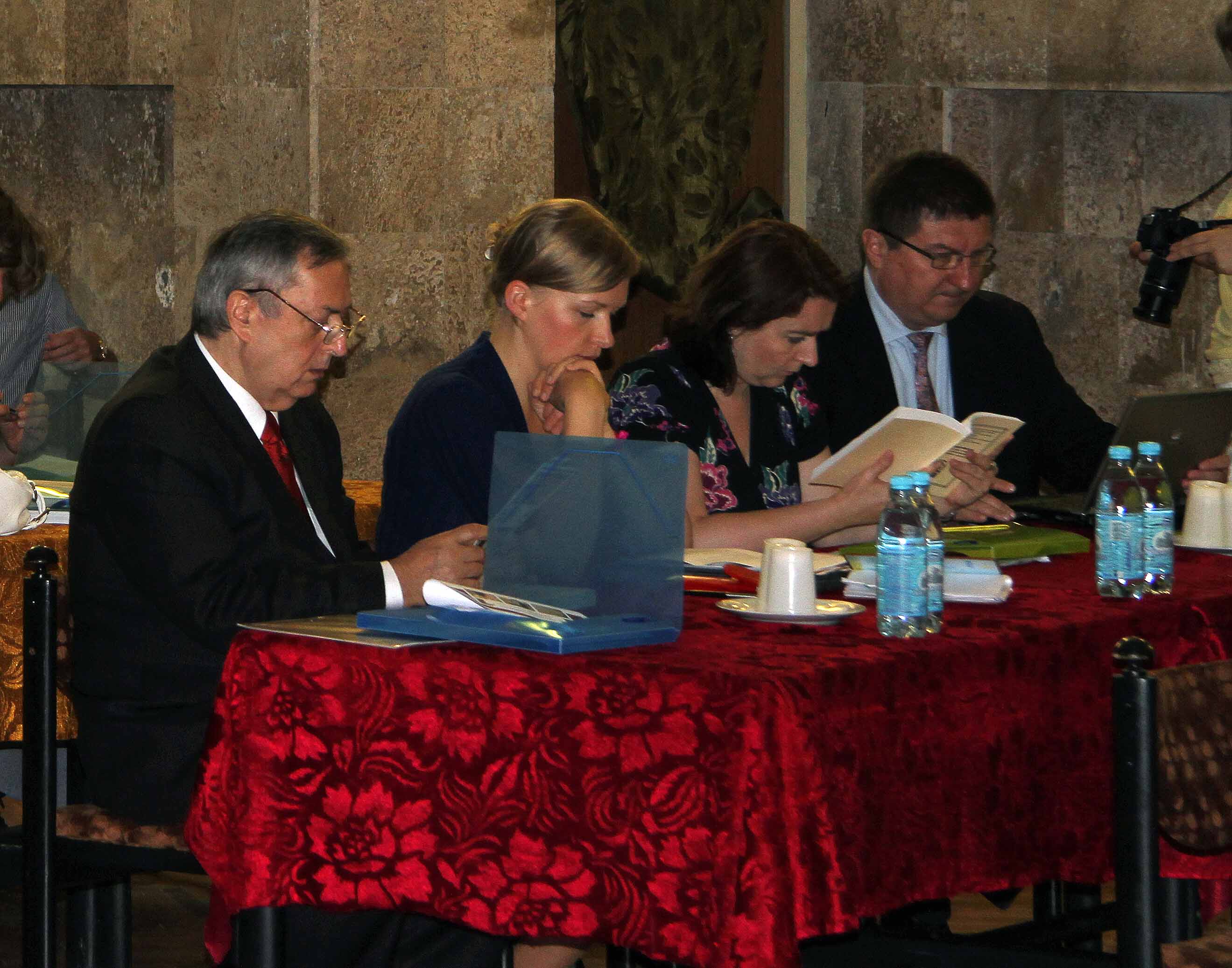 Wiesław Mazur, Monika Czartoryjska, Anna Kuźma, Alfred Twardecki - polski stolik